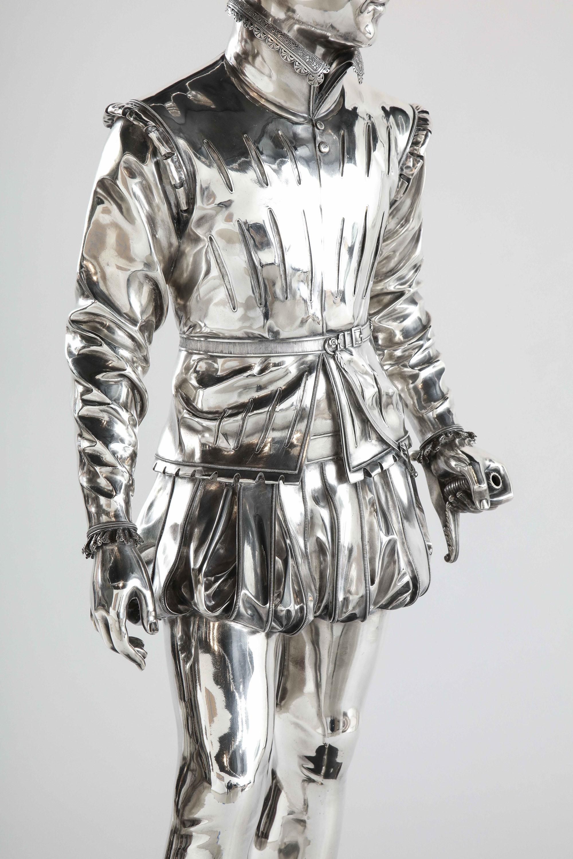F. Barbedienne, a Life-Size Silvered Bronze of King Henri IV Enfant as a Child 13