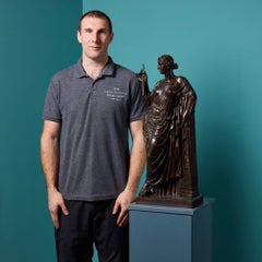 F. Barbedienne Large Bronze Sculpture of Euterpe