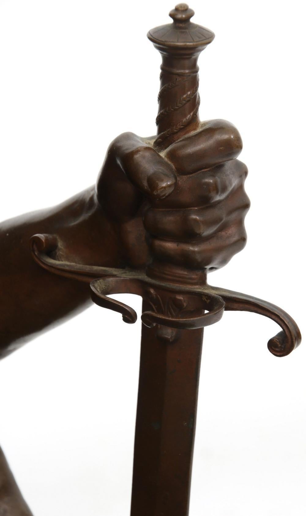 Bronze „Le Courage Militaire“ von F. Barbedienne im Angebot 2