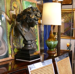 F. Barbedienne Fondeur Bronze Statue of Antinous as Dioniso