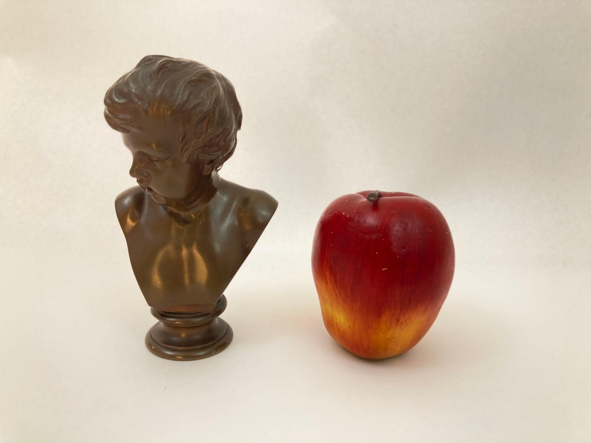 F. Fonderia Barbedienne Busto in bronzo di un giovane in vendita 3
