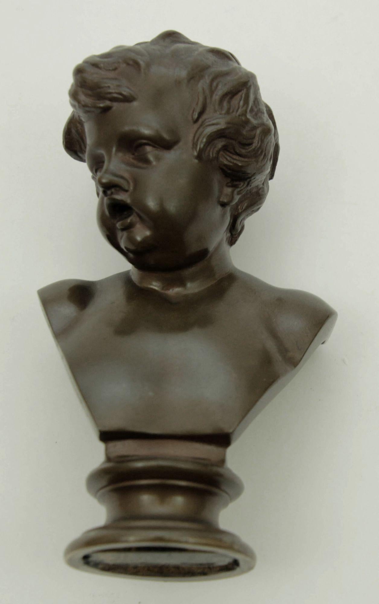 F. Fonderia Barbedienne Busto in bronzo di un giovane in vendita 4