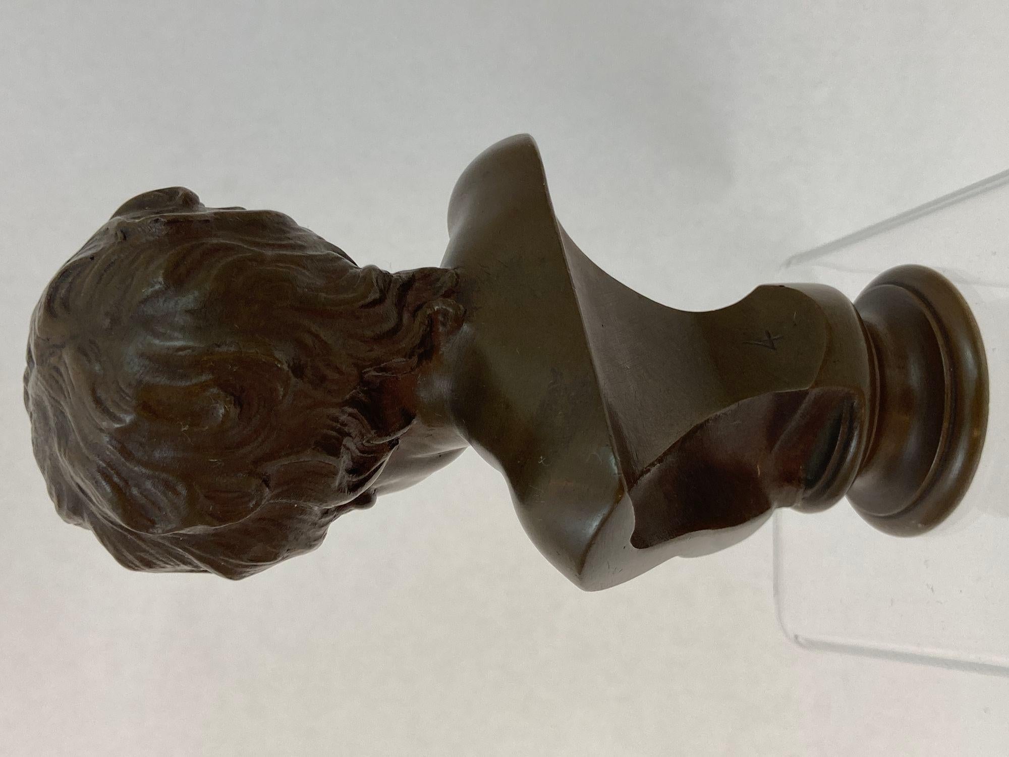 F. Fonderia Barbedienne Busto in bronzo di un giovane in vendita 8