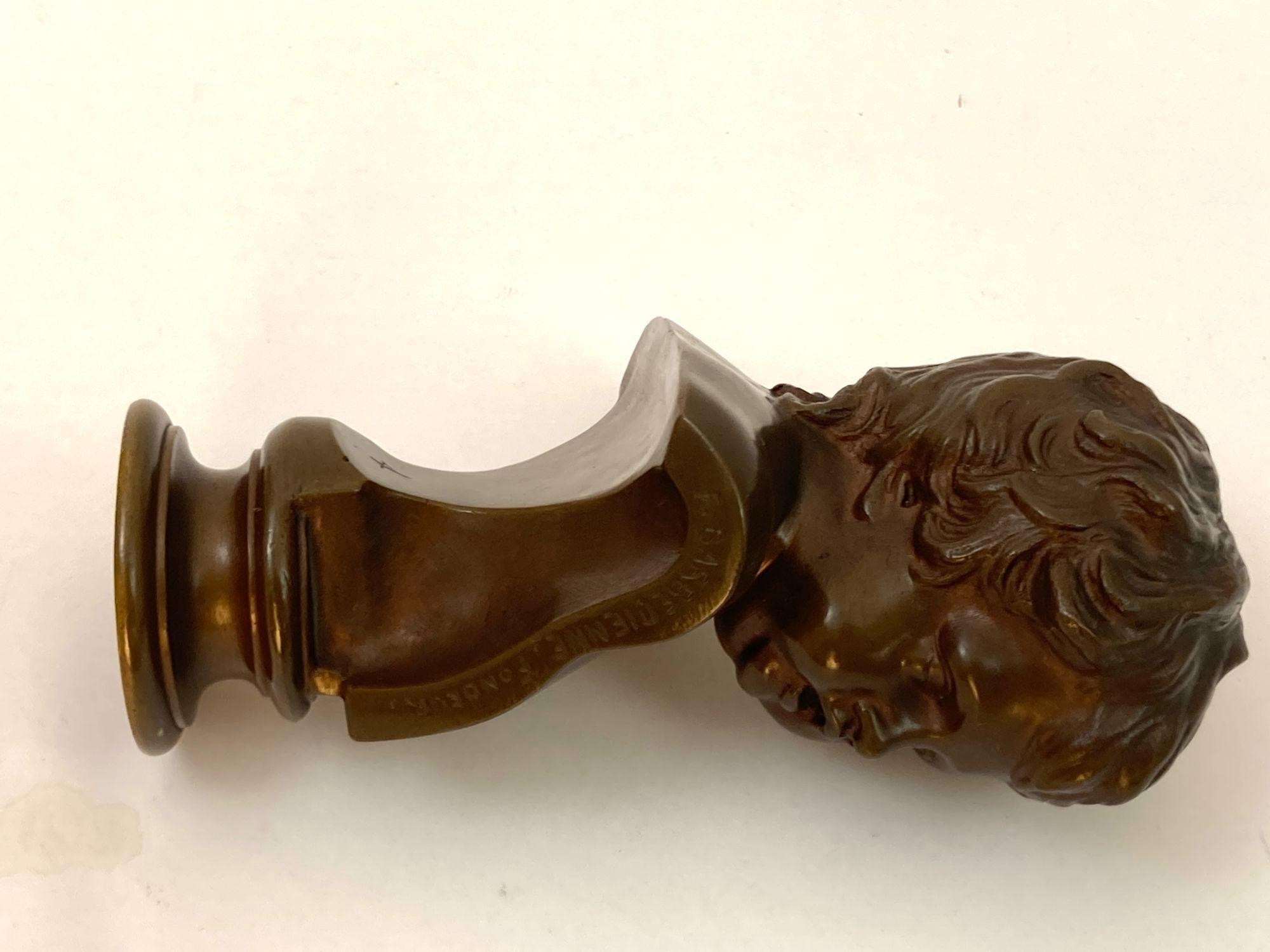 Francese F. Fonderia Barbedienne Busto in bronzo di un giovane in vendita