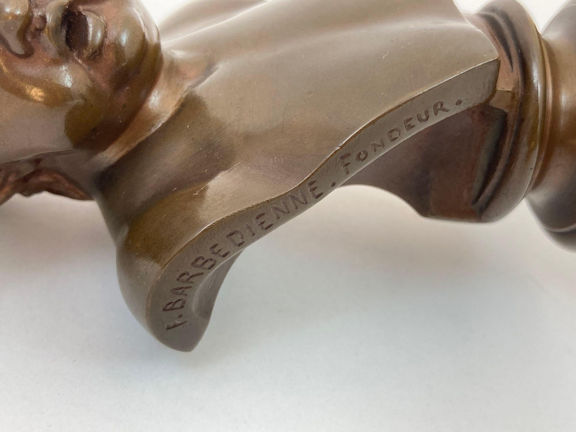 Calco F. Fonderia Barbedienne Busto in bronzo di un giovane in vendita