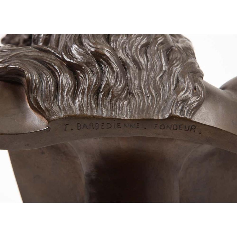 Jean-Baptiste Auguste Clesinger, French Bronze Bust of Jesus Christ, Barbedienne 5