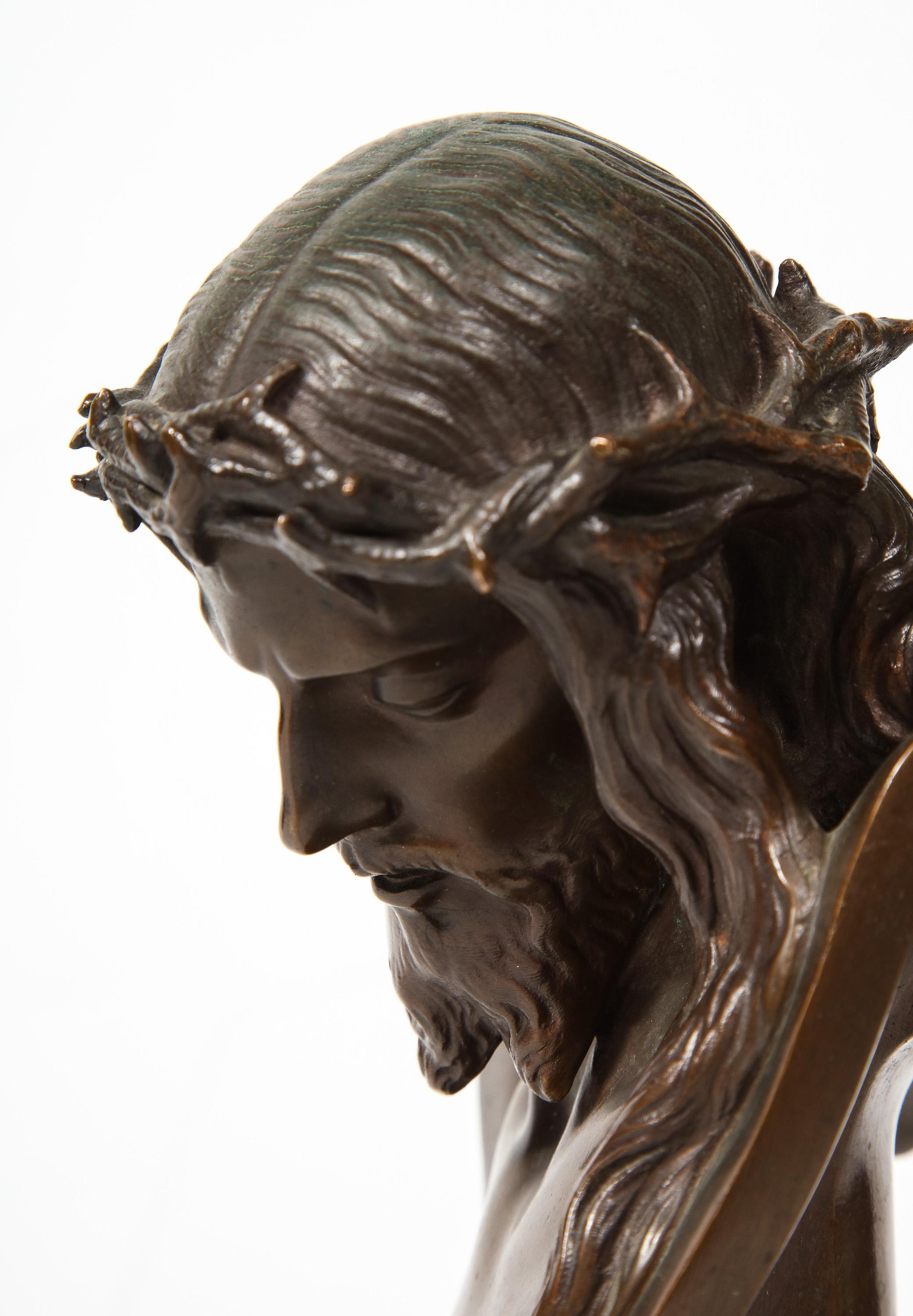 Jean-Baptiste Auguste Clesinger, French Bronze Bust of Jesus Christ, Barbedienne 9