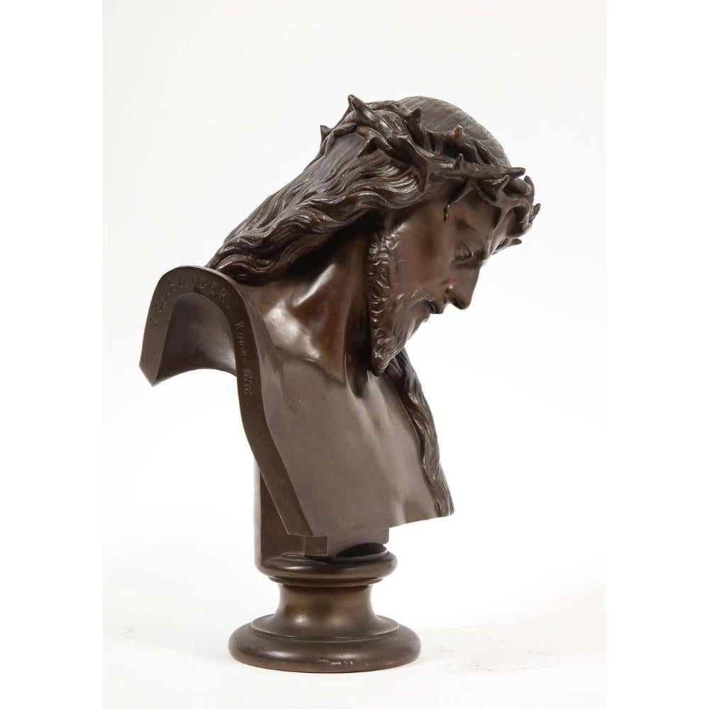 Jean-Baptiste Auguste Clesinger, French Bronze Bust of Jesus Christ, Barbedienne 9