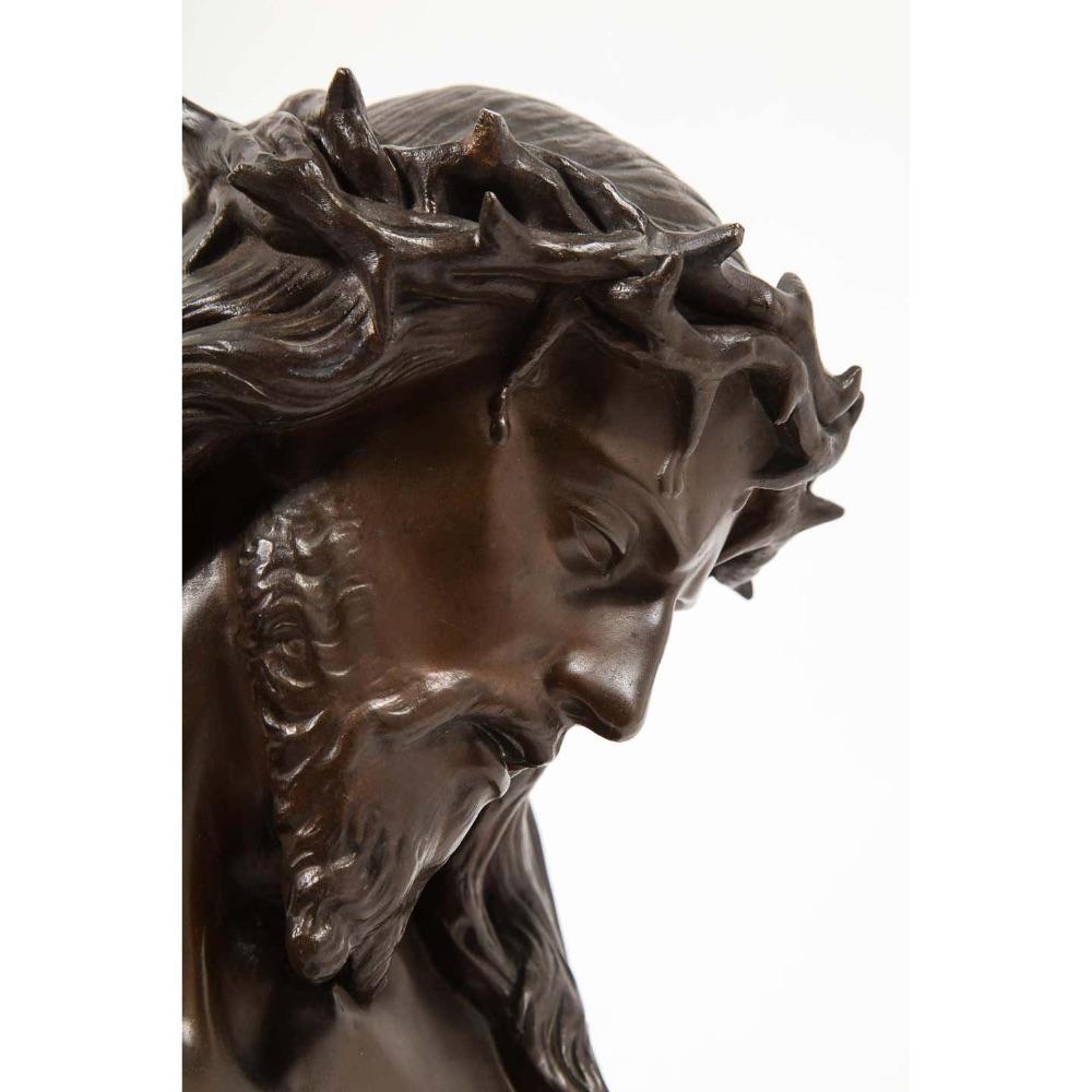 Jean-Baptiste Auguste Clesinger, French Bronze Bust of Jesus Christ, Barbedienne 11