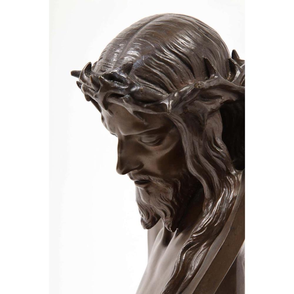 Jean-Baptiste Auguste Clesinger, French Bronze Bust of Jesus Christ, Barbedienne 2