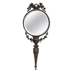 F. Barbedienne - Silver-plated Bronze Hand Mirror