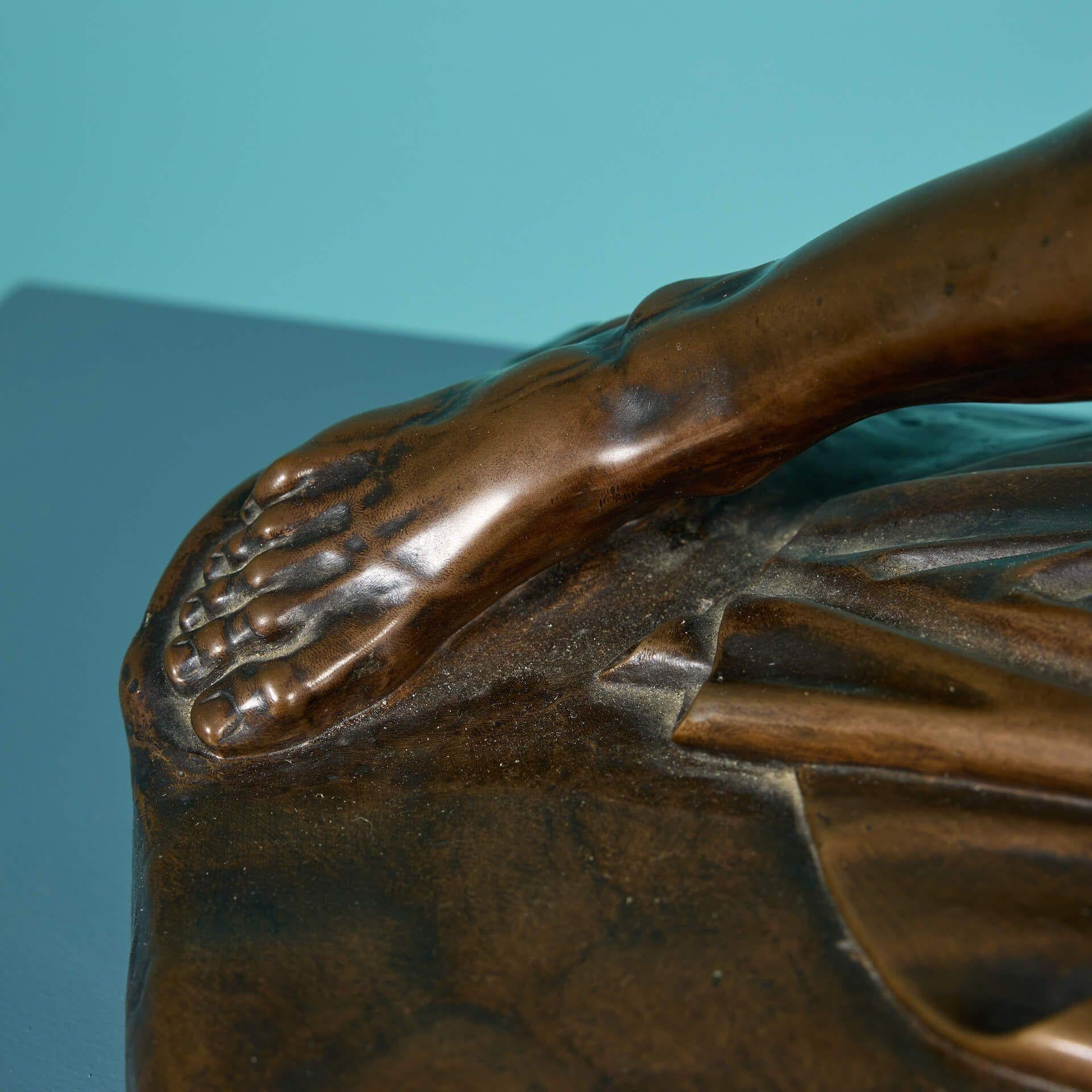 XIXe siècle Bronze The Solider of Marathon de F. Barbedienne d'après J. P. Cortot en vente