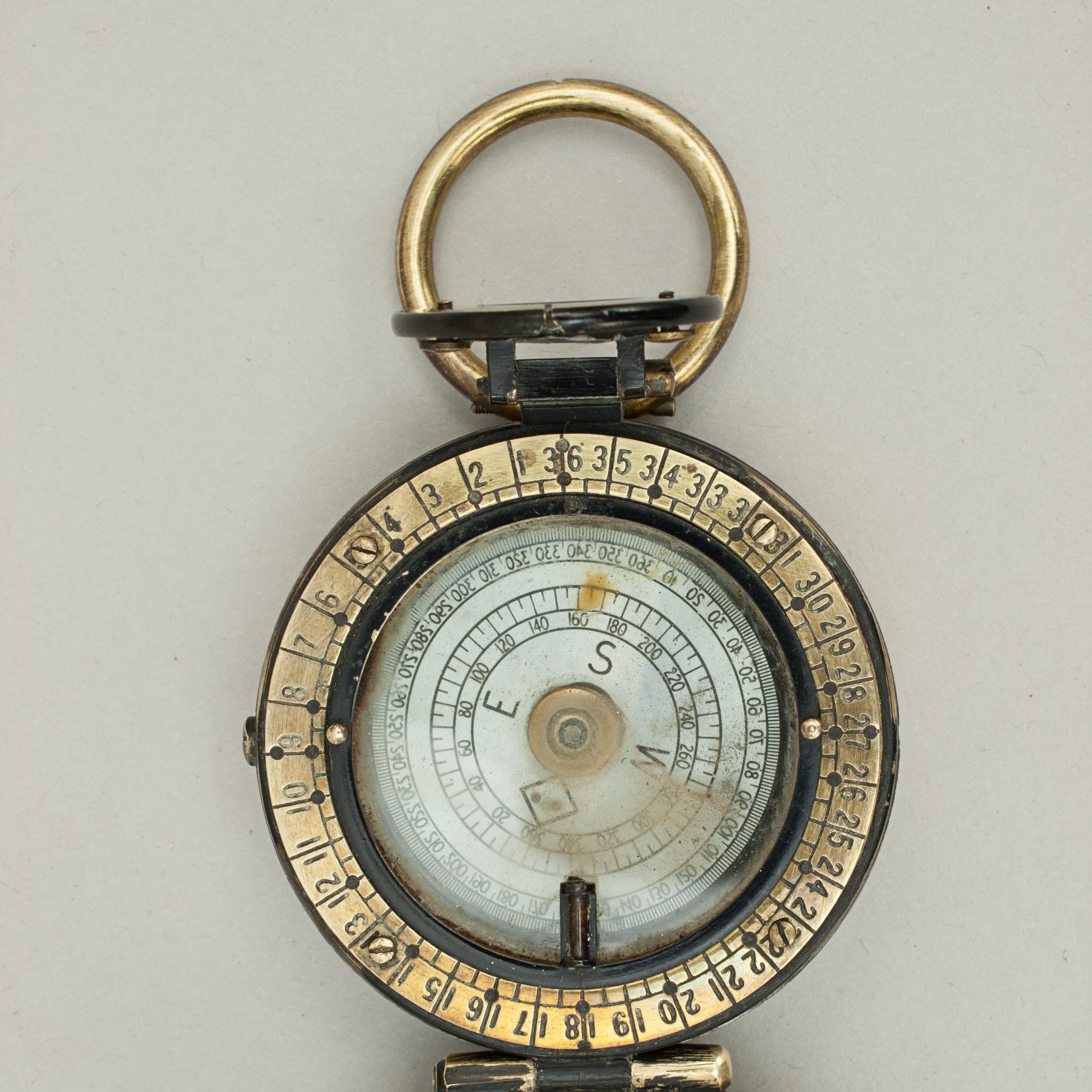 Early 20th Century F Barker & Son Lensatic Marching Compass