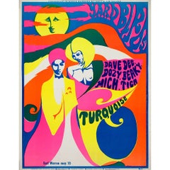 original Yardbirds psychedelic concert poster designed by F. Bettencourt
