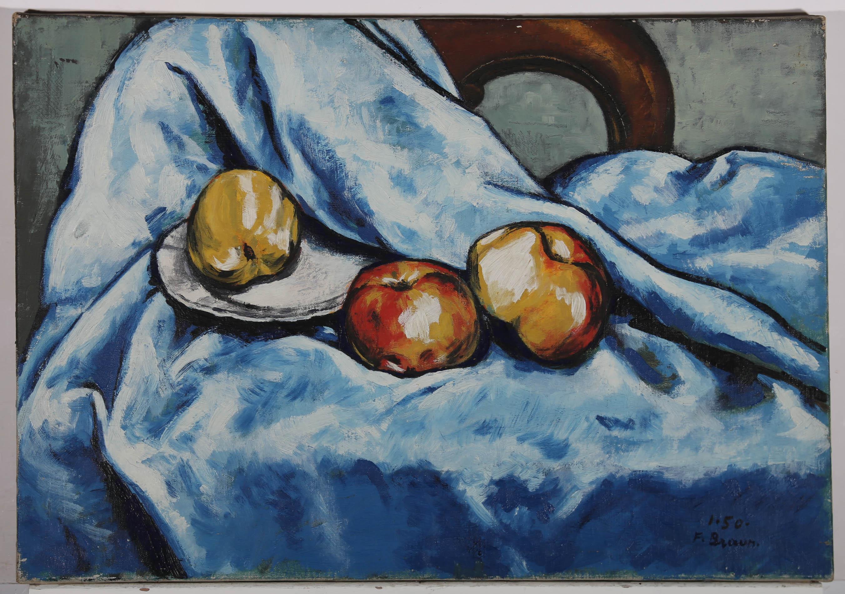 F. Braun  - 1950 Aceite, Tres Manzanas en venta 1