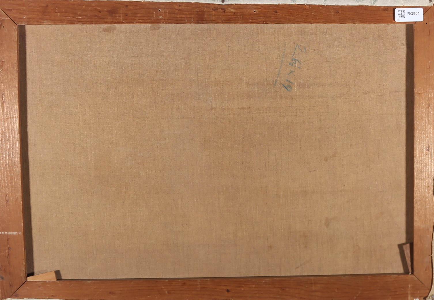 F. Braun Dopo Cezanne - 1949 Olio, Mele con tovaglia in vendita 1