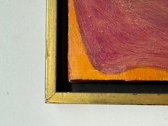 F Brown Mid-century painting of colorful figure