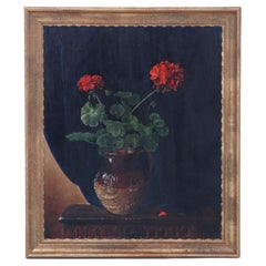 F. C. Williams 20th Century Still Life Painting of Geraniums
