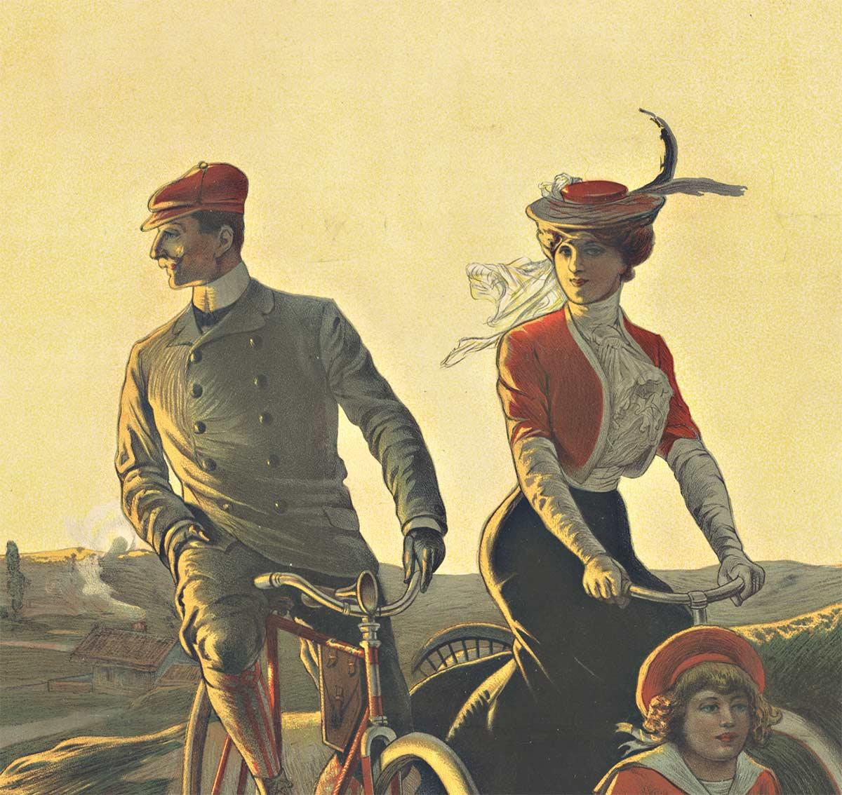 Affiche originale de vélo « Cycles Omnium » du début du siècle en vente 1