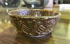 F. Carlton Ball Midcentury Signed Ceramic Glazed California Studio Pottery Bowl