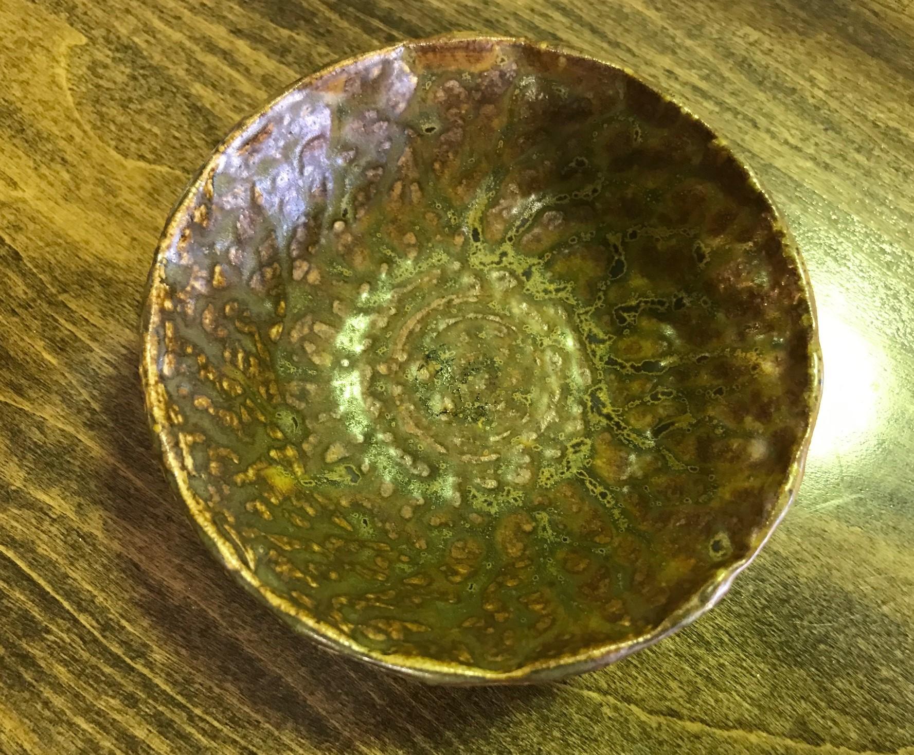 American F. Carlton Ball Midcentury Signed Ceramic Pottery Glazed California Studio Bowl