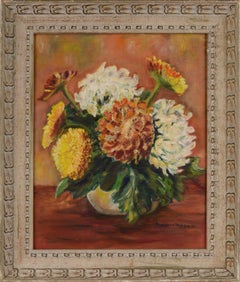 Blumenstillleben aus der Mitte des Jahrhunderts