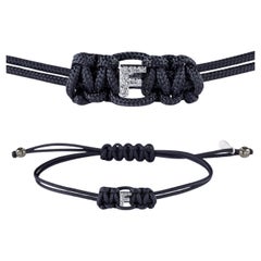 F - Customizable Letter / Name Bracelet in White Gold and White Diamonds Gift