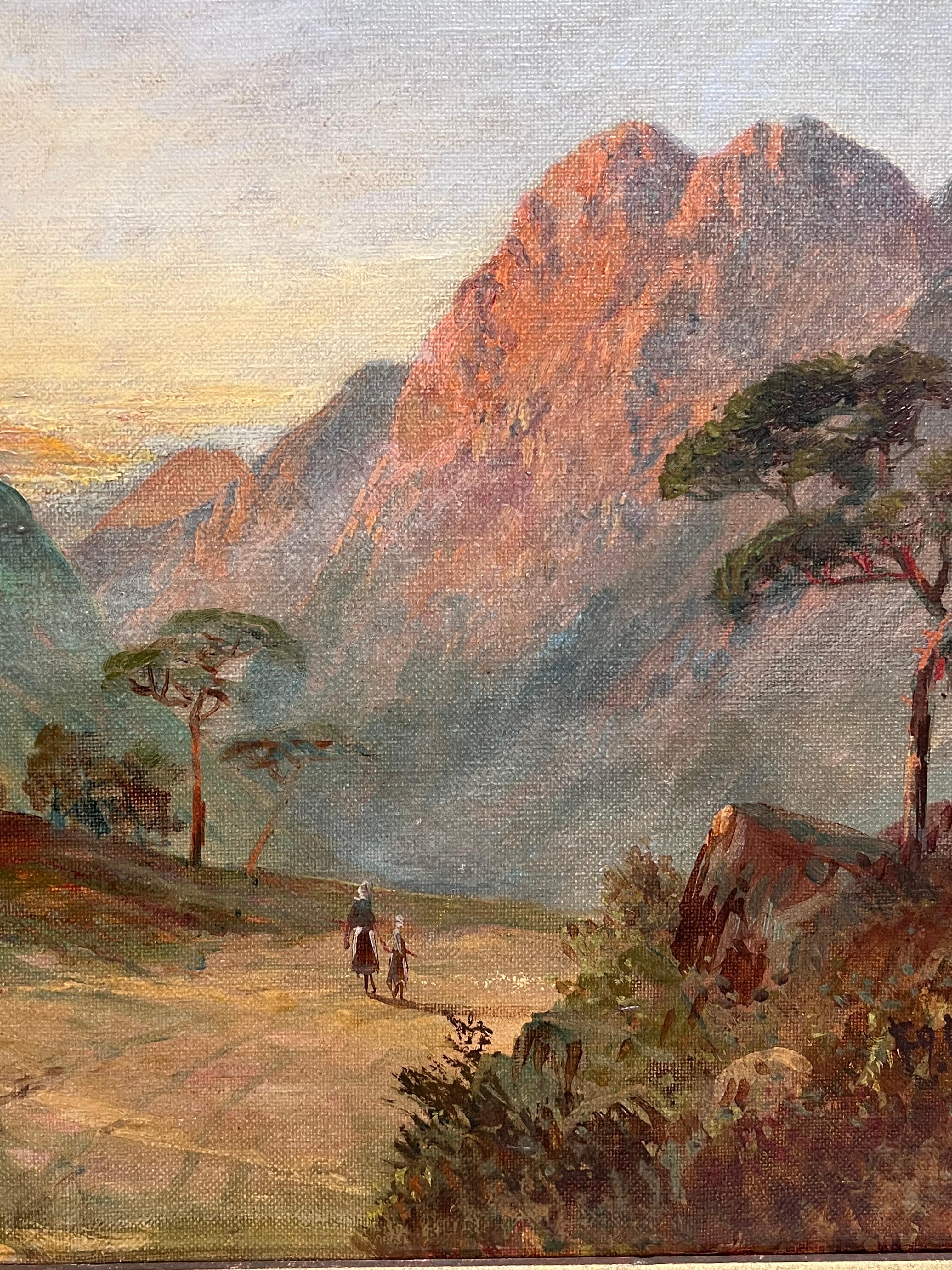 Antique Oil Scottish Highlands Oil Painting The Pass at Killiecrankie Pitlochry im Angebot 8