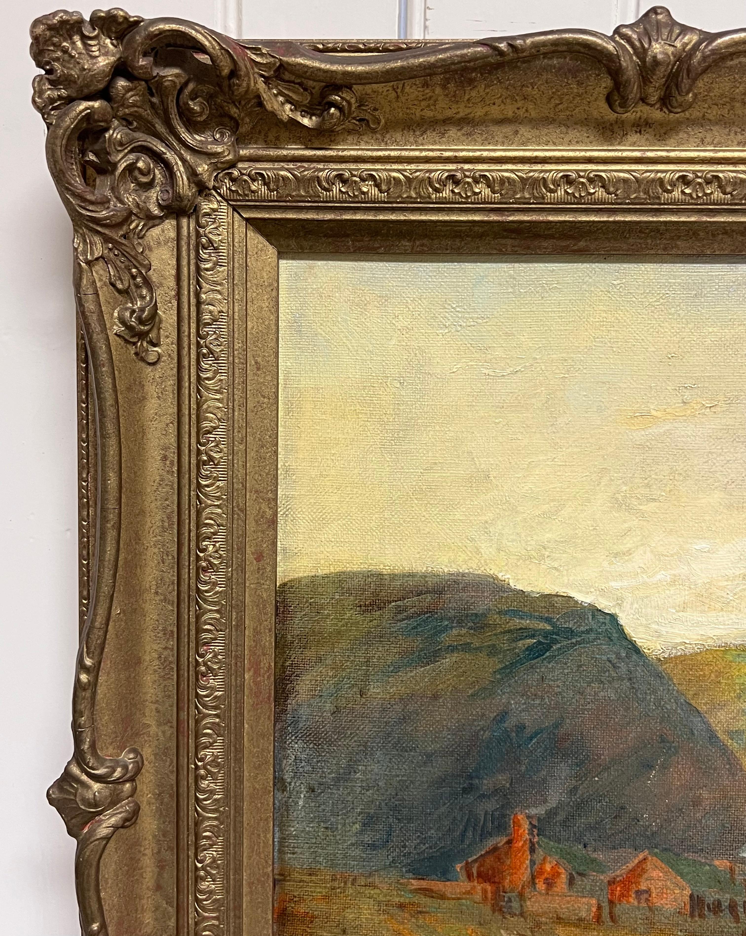 Antique Oil Scottish Highlands Oil Painting The Pass at Killiecrankie Pitlochry im Angebot 3