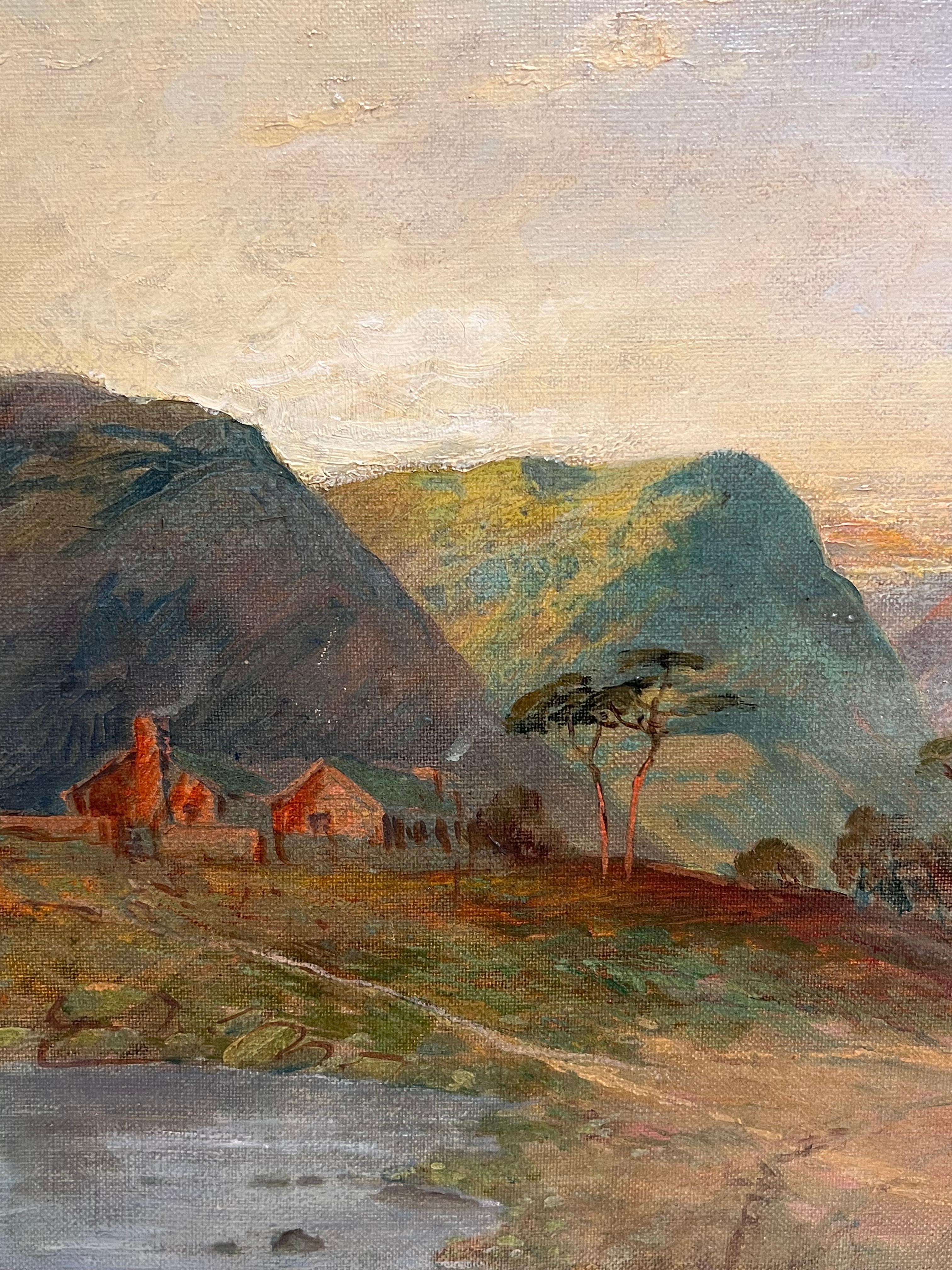 Antique Oil Scottish Highlands Oil Painting The Pass at Killiecrankie Pitlochry im Angebot 4