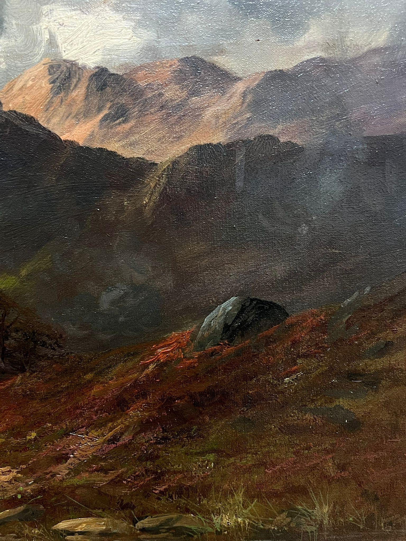 Le Glen écossais
par F. E. Jamieson (1895-1950)
signée du pseudonyme de l'artiste, W. Richards 
huile sur toile, encadrée
encadré : 27 x 37 pouces
toile : 20 x 30 pouces
provenance : collection privée, UK
état : le cadre est ancien et très