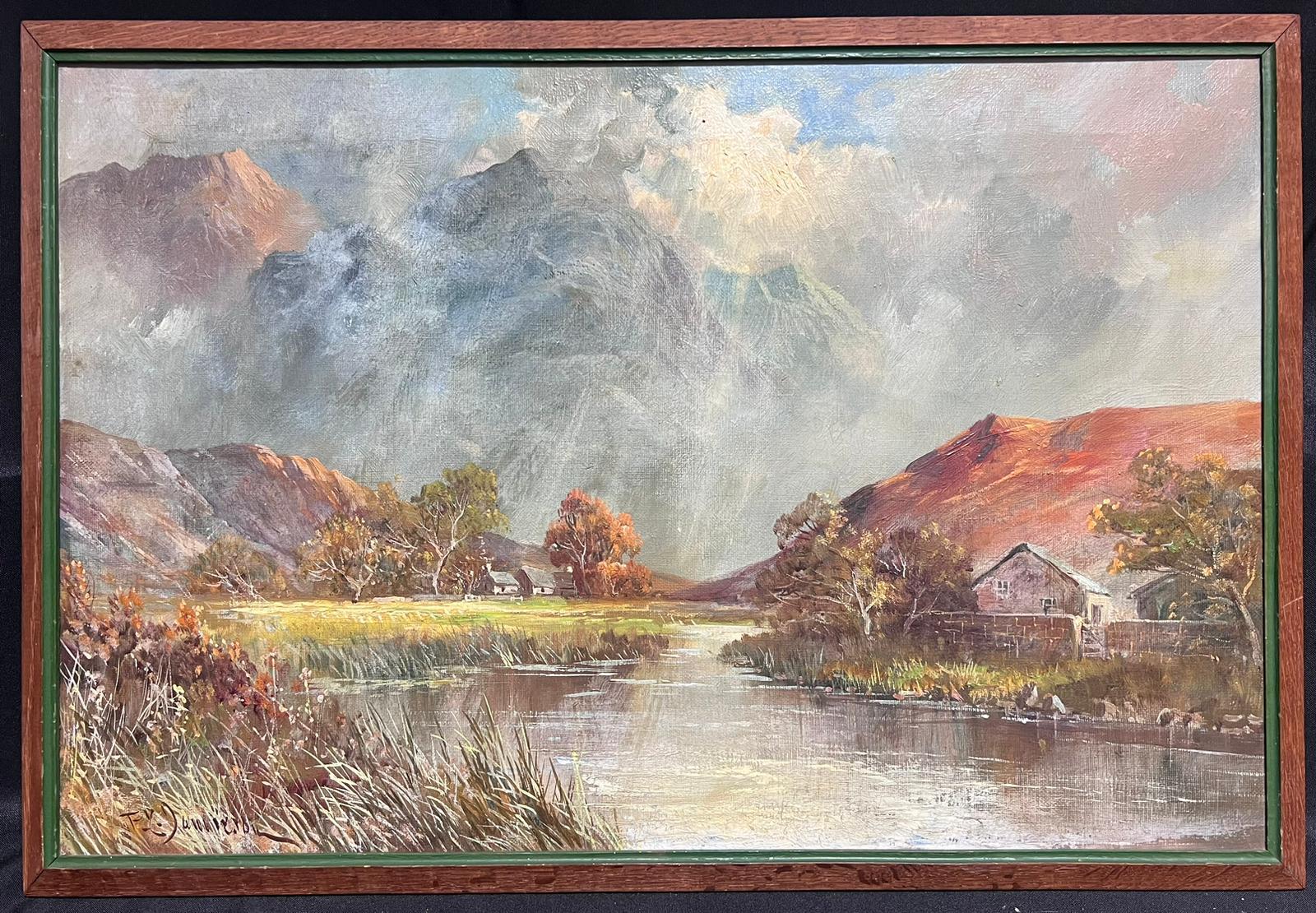 The Highland Loch
signed by F. E. Jamieson (British 1895-1950)
indistinctly titled verso, most likely a loch in the Trossochs region of Argyll. 
oil painting on canvas, framed
framed: 17.5 x 25.5 inches
canvas : 16 x 24 inches
provenance: private