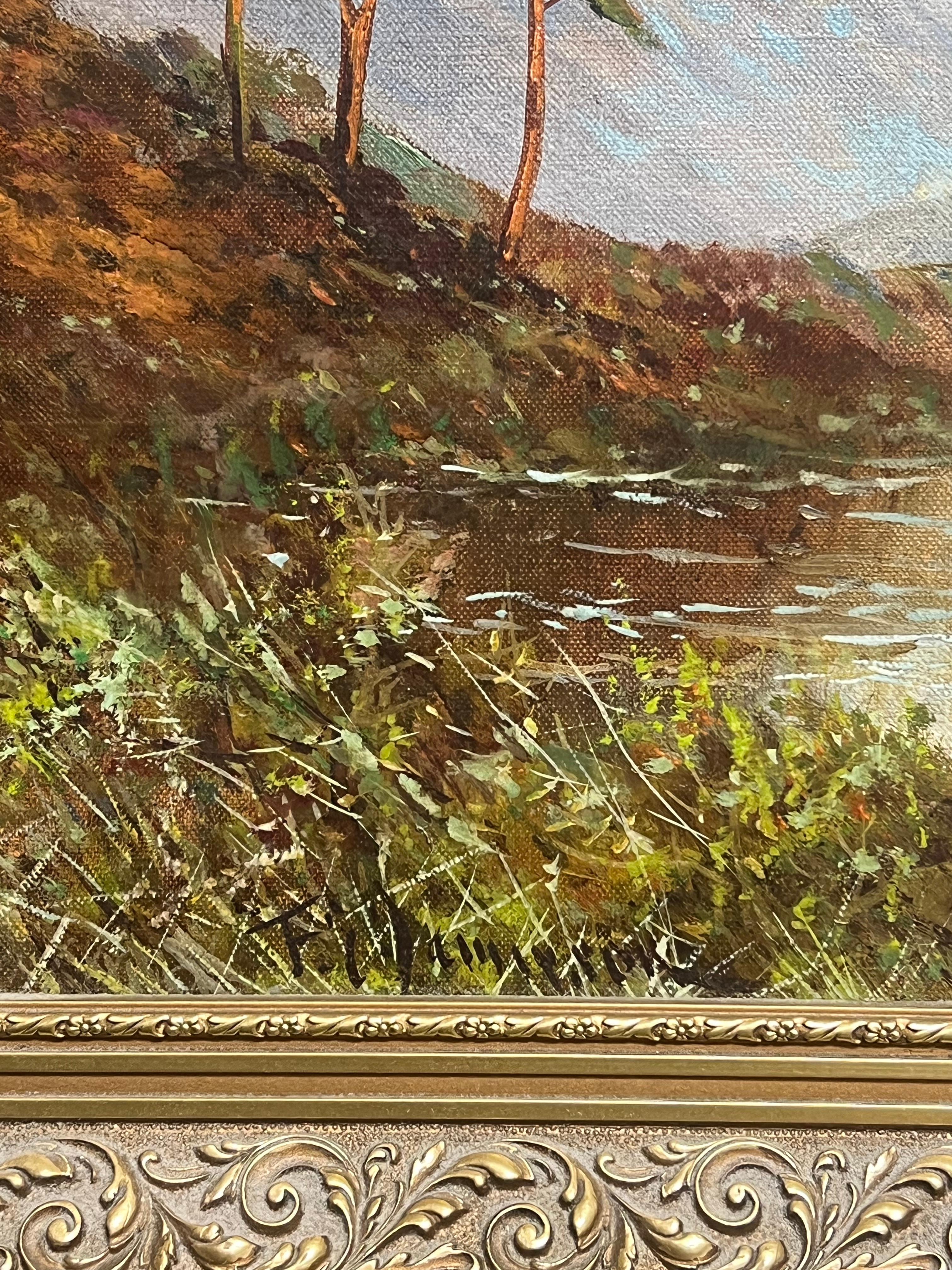 Antigüedades Escocesas Highland Mountain Valley River & Cottage Strathtay Perthshire en venta 6