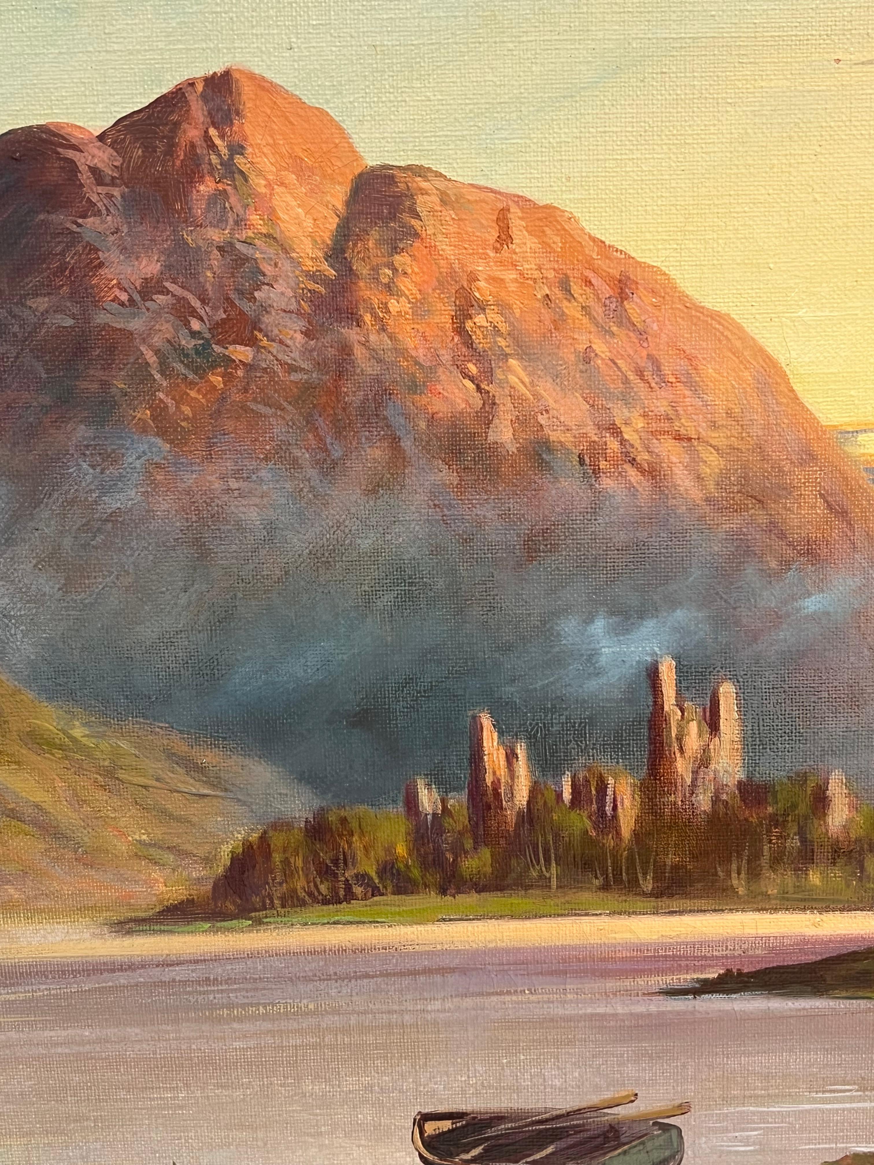 Castillo de Kilchurn, Loch Awe
firmado por F. E. Jamieson (británico, 1895-1950)
óleo sobre lienzo, enmarcado
enmarcado: 20 x 27,5 pulgadas
lienzo: 16 x 24 pulgadas
procedencia: colección privada, Reino Unido
Estado de conservación: El cuadro está