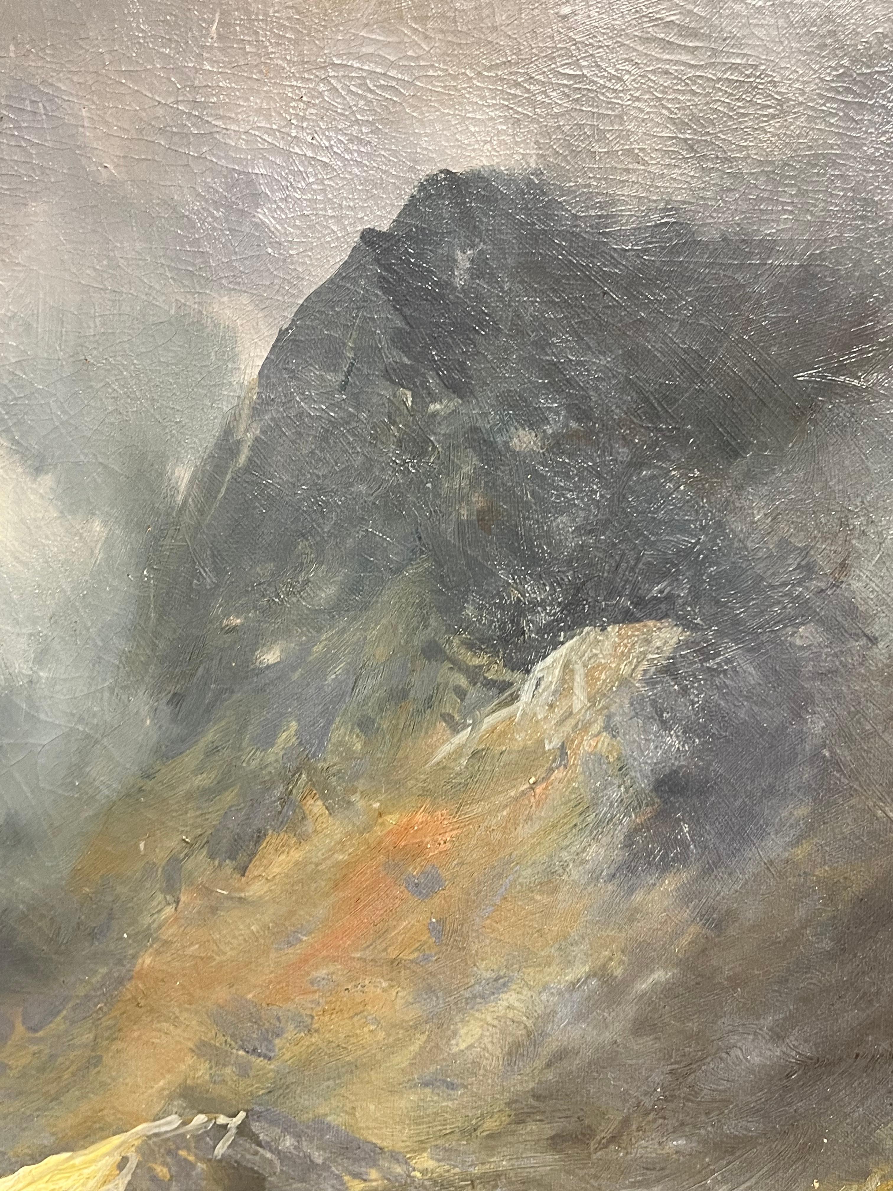 Highland Loch Cottage Majestic Antico paesaggio scozzese dipinto a olio in vendita 5