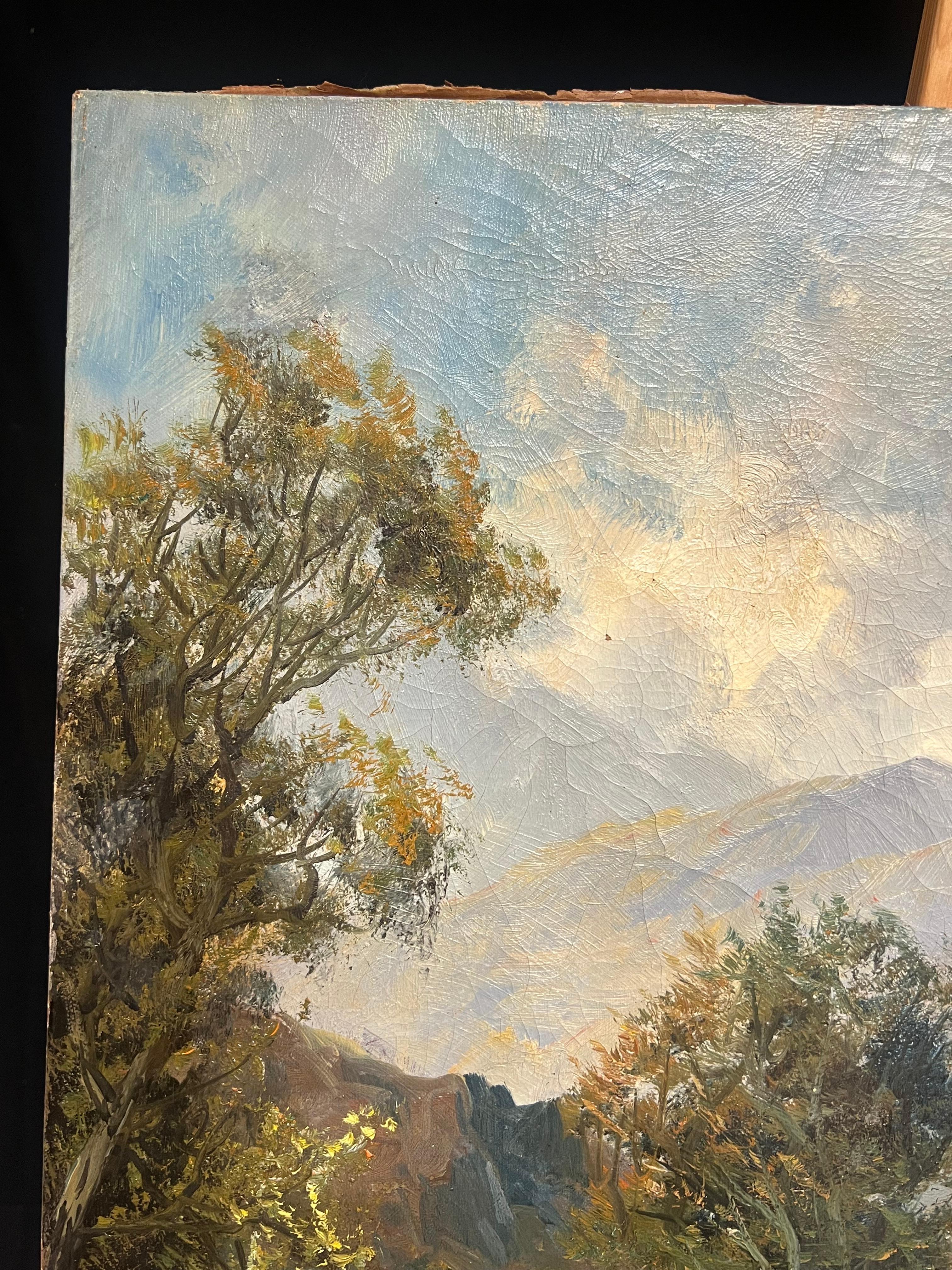 Tranquillo Lochside con le cime delle Highlands
di F. E. F. A. Jamieson (Regno Unito 1895-1950)
firmata con lo pseudonimo dell'artista
olio su tela, senza cornice
tela: 20 x 30 pollici
provenienza: collezione privata, Regno Unito
Condit: Il dipinto