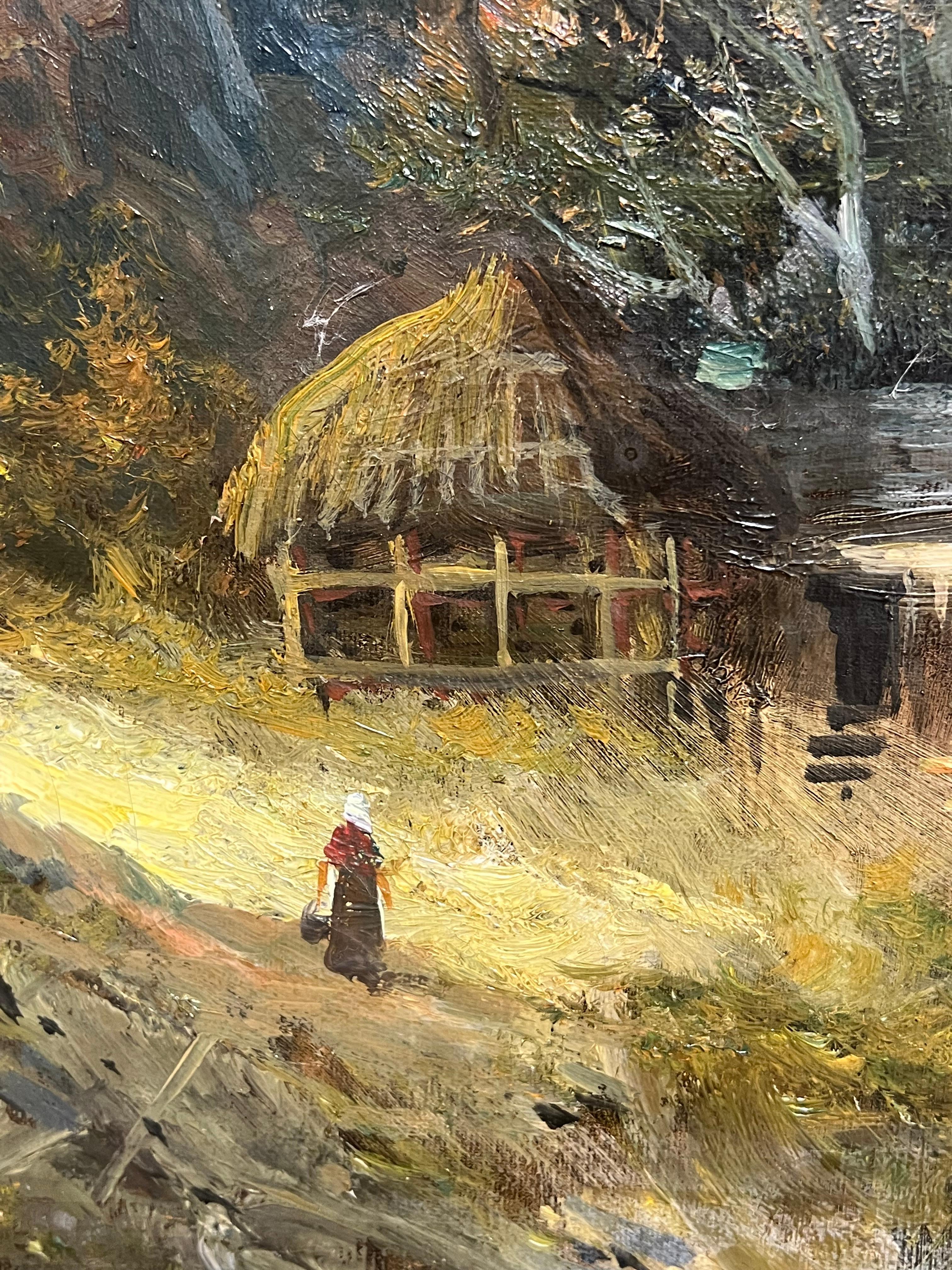 Highland Loch Cottage Majestic Antico paesaggio scozzese dipinto a olio in vendita 3