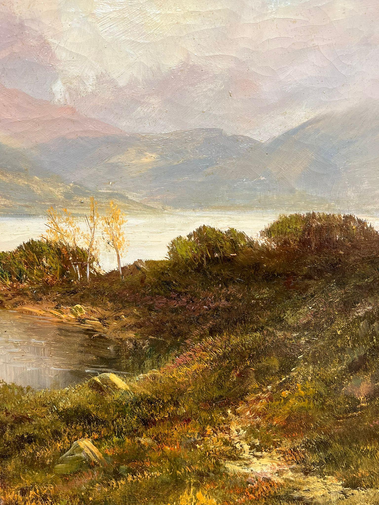 Majestic Highland Loch Landscape Serenity Oil Painting Scenic Mountain Lake For Sale 2