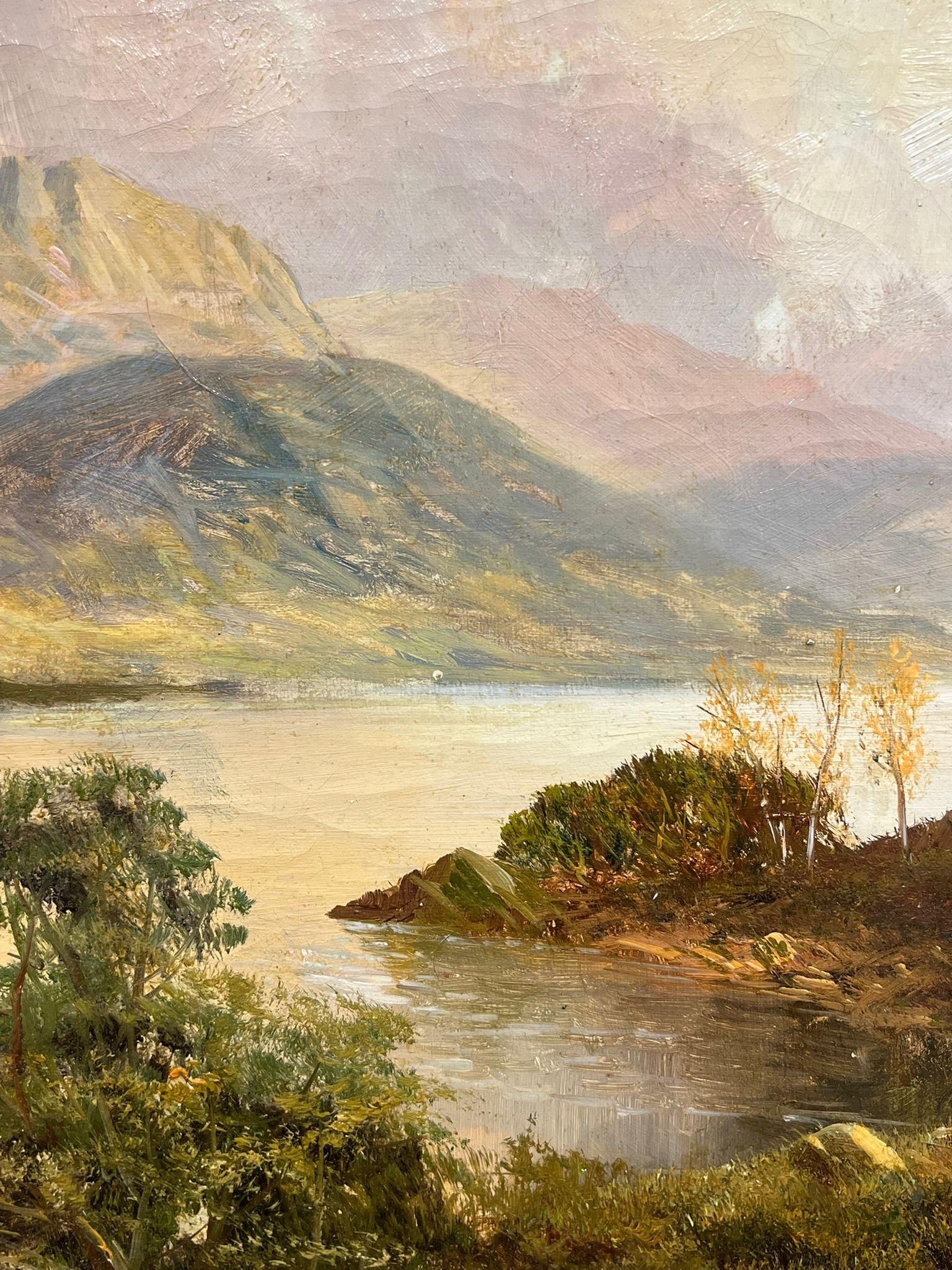 Majestic Highland Loch Landscape Serenity Oil Painting Scenic Mountain Lake For Sale 3
