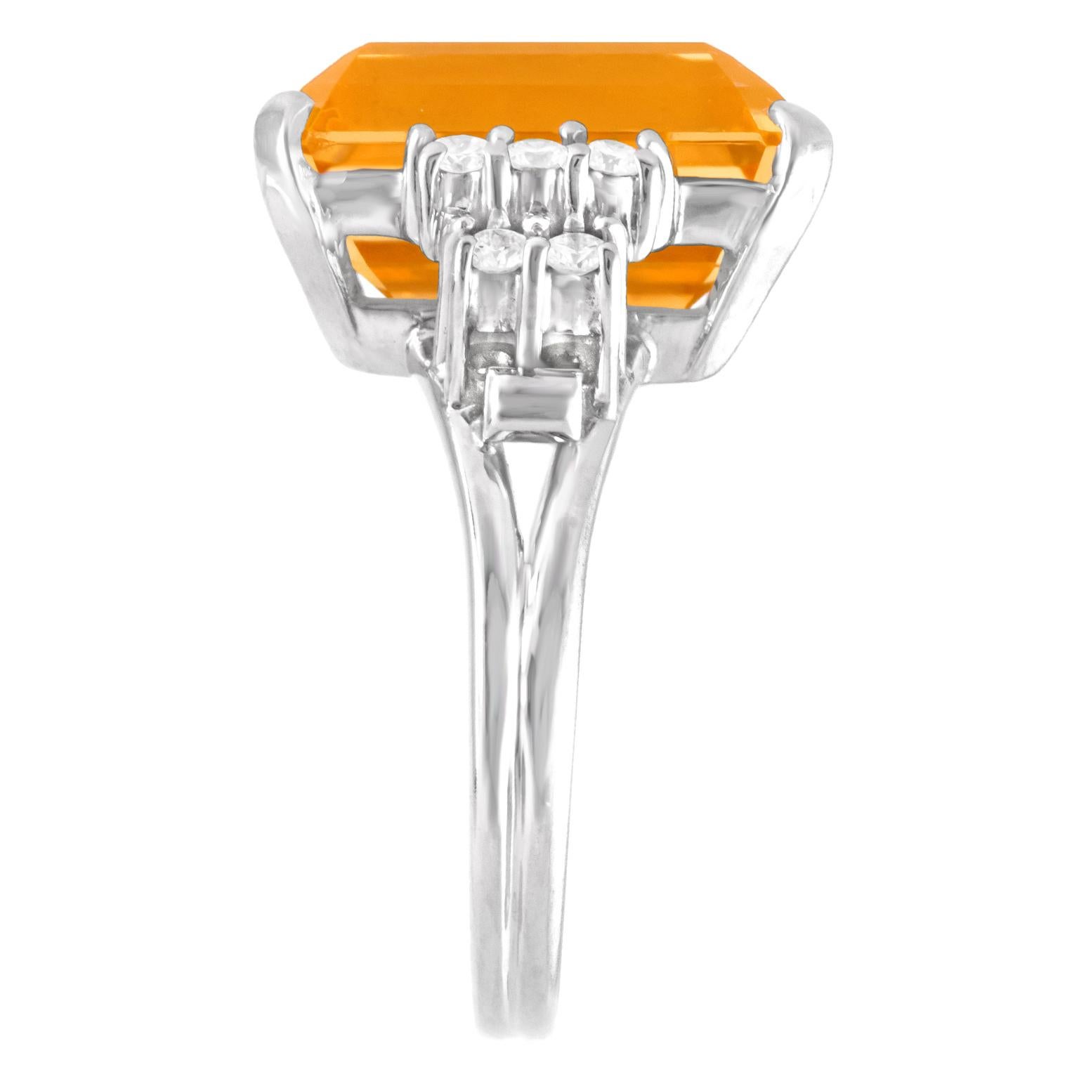 F & F Felger Art Deco Natural Topaz Ring 2