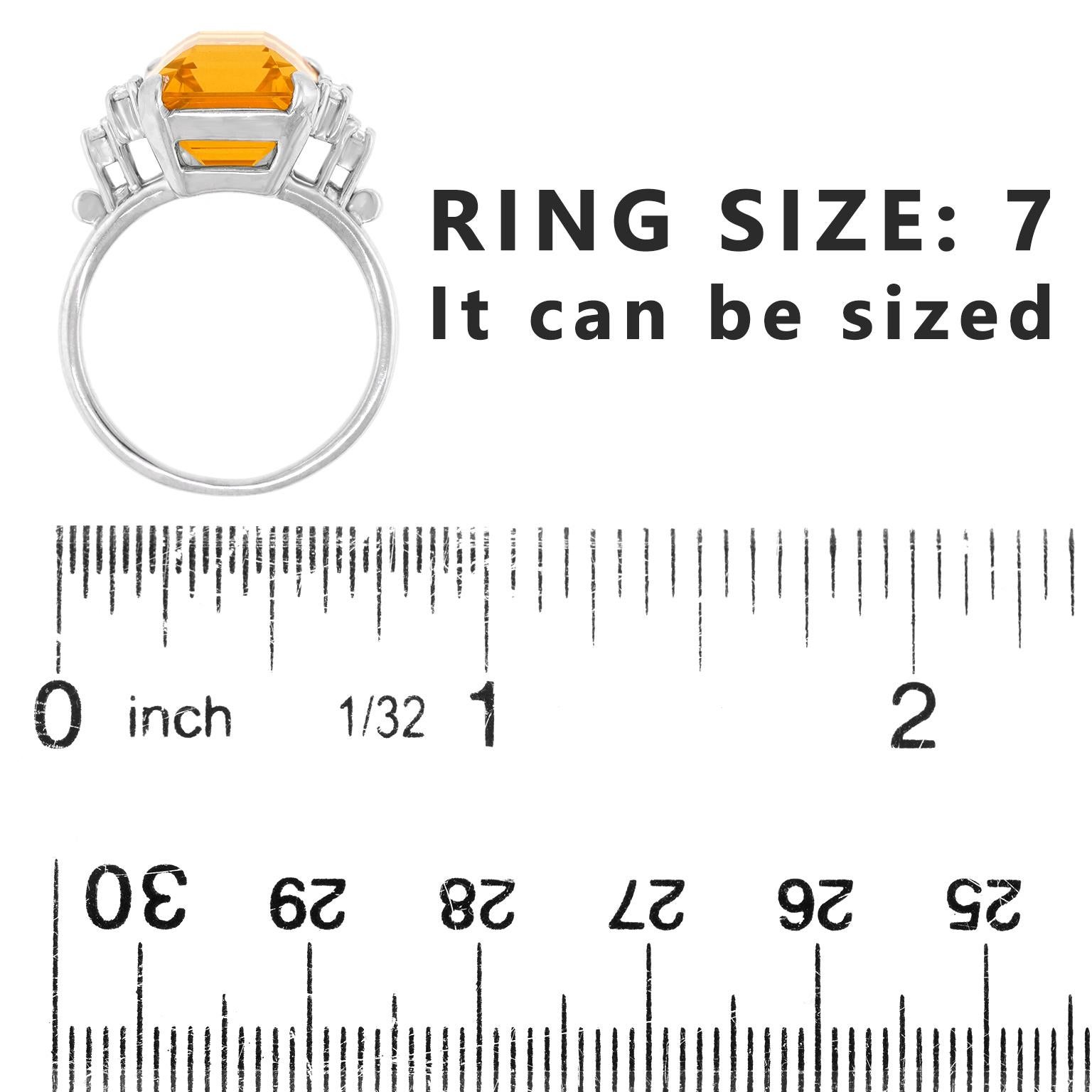 F & F Felger Art Deco Natural Topaz Ring 1