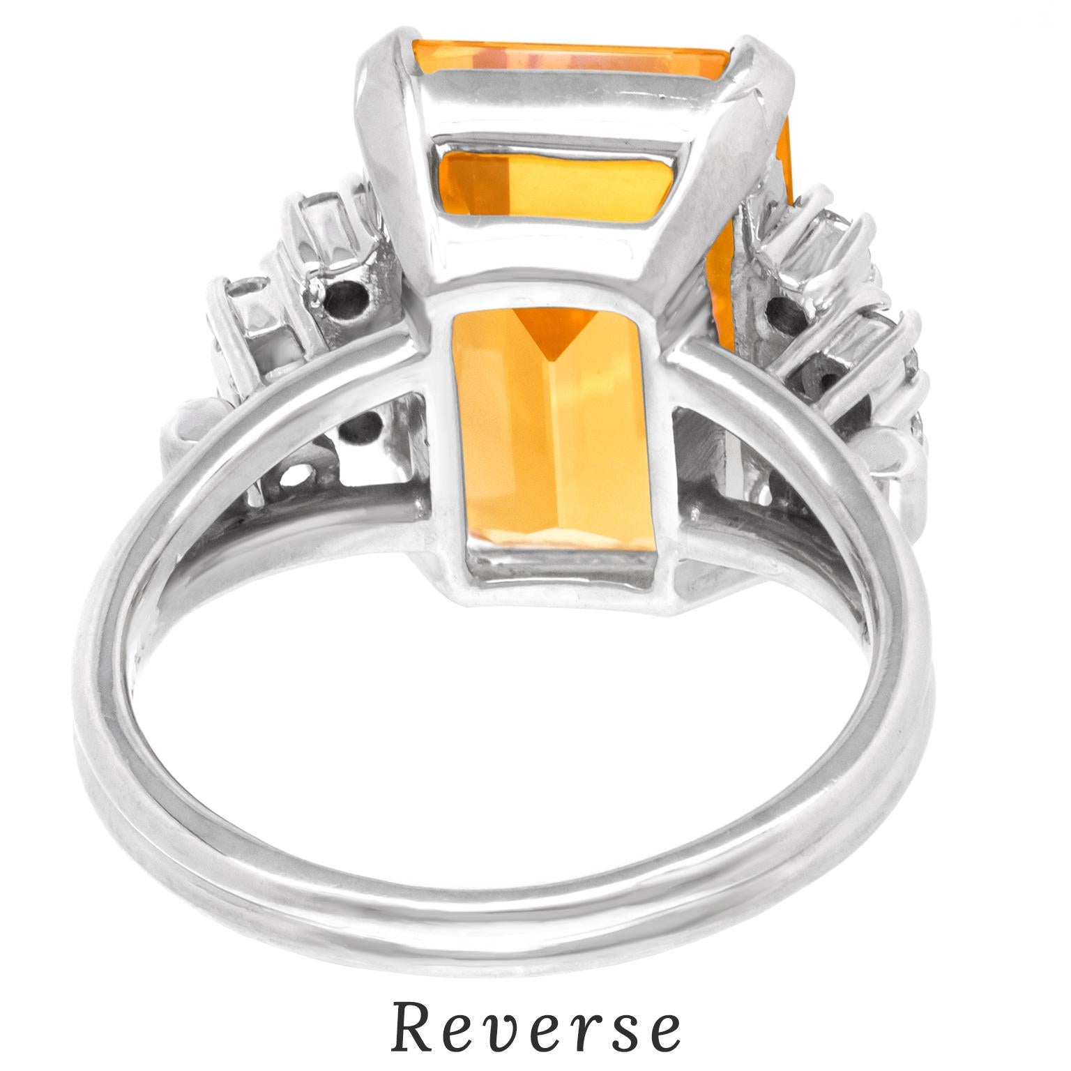 F & F Felger Art Deco Natural Topaz Ring 4