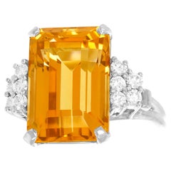 F & F Felger Art Deco Natural Topaz Ring