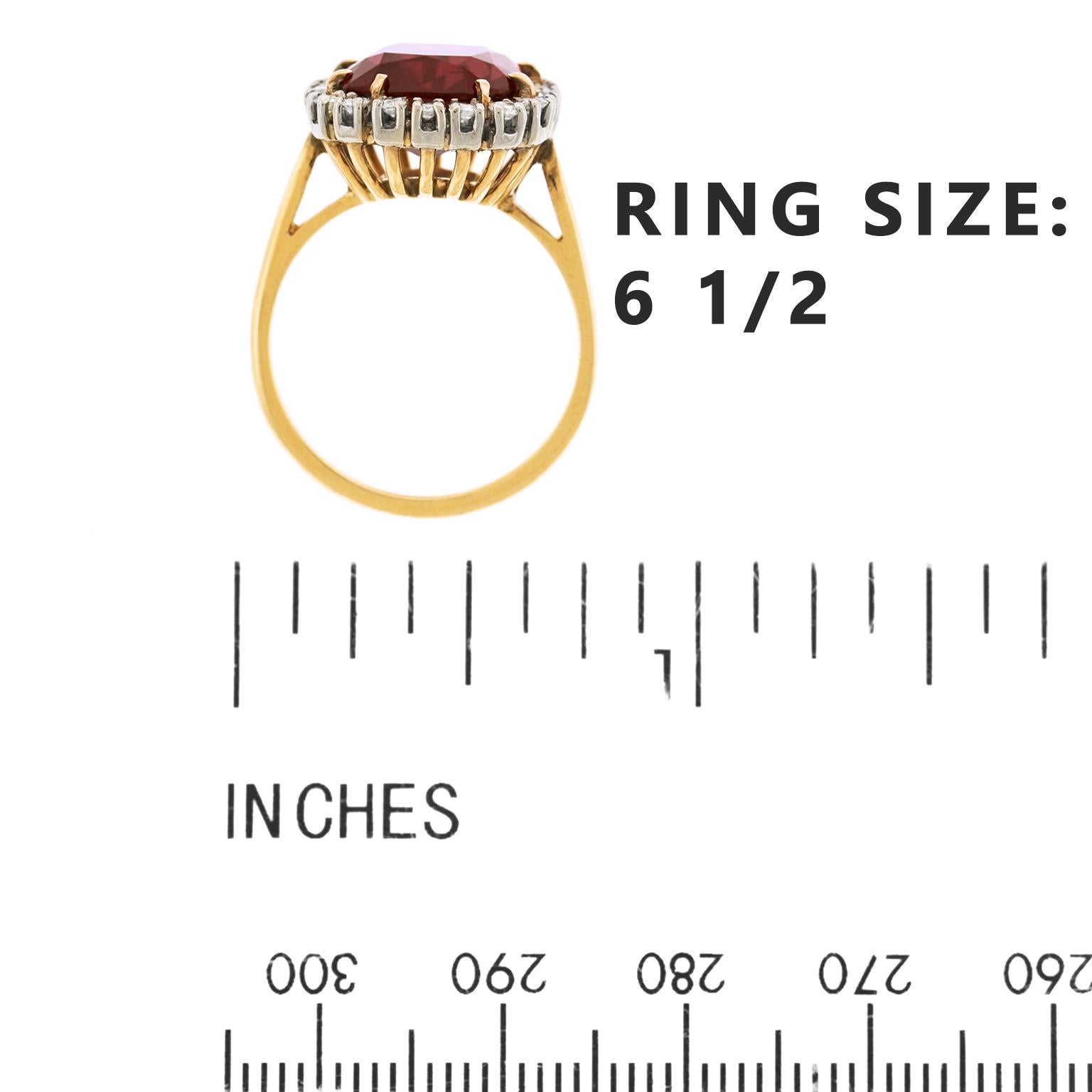 Women's or Men's F & F Felger for J.E. Caldwell Garnet and Diamond Ring  For Sale