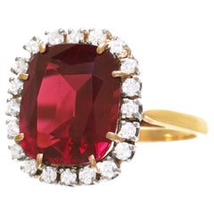 F & F Felger für J.E. Caldwell Ring mit Granat und Diamant 