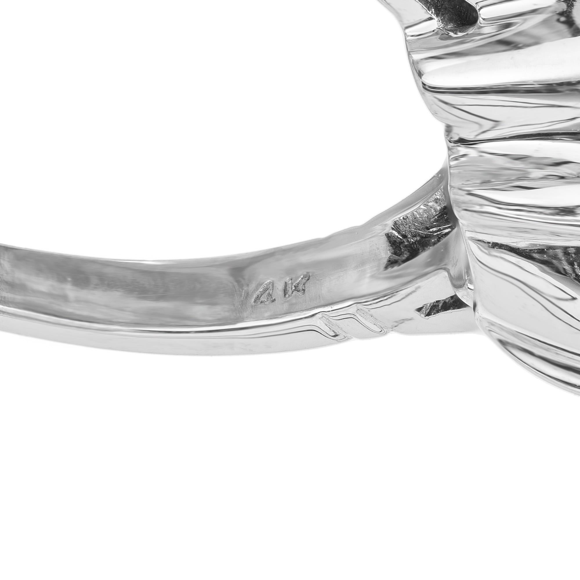 F + F Felger GIA Certified 5.40 Carat Star Sapphire Diamond White Gold Ring For Sale 2