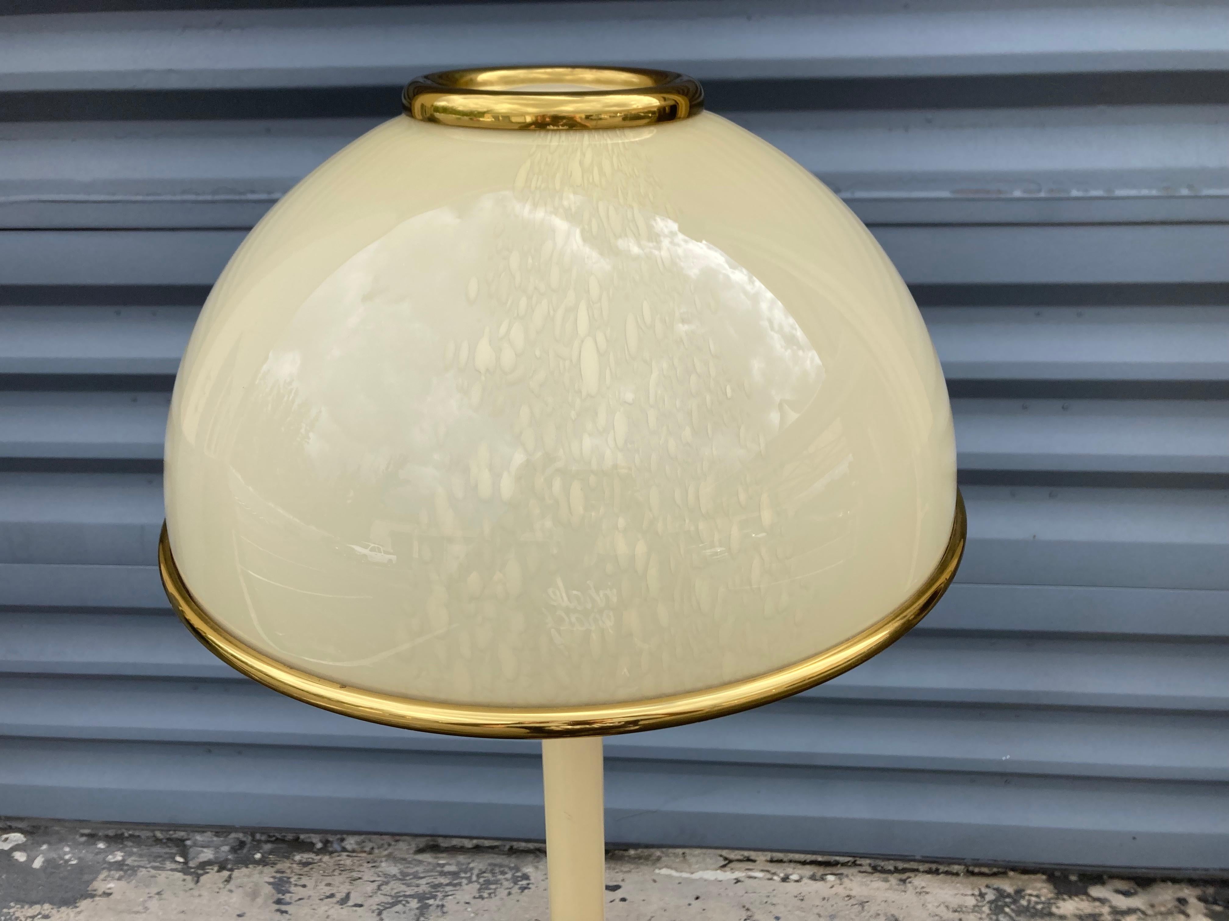 F. Fabbian Floor Lamp, Murano Glass and Brass, Italy 3