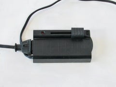 F. Fabbian Italy Memphis era adjustable brass mounted red torchiere