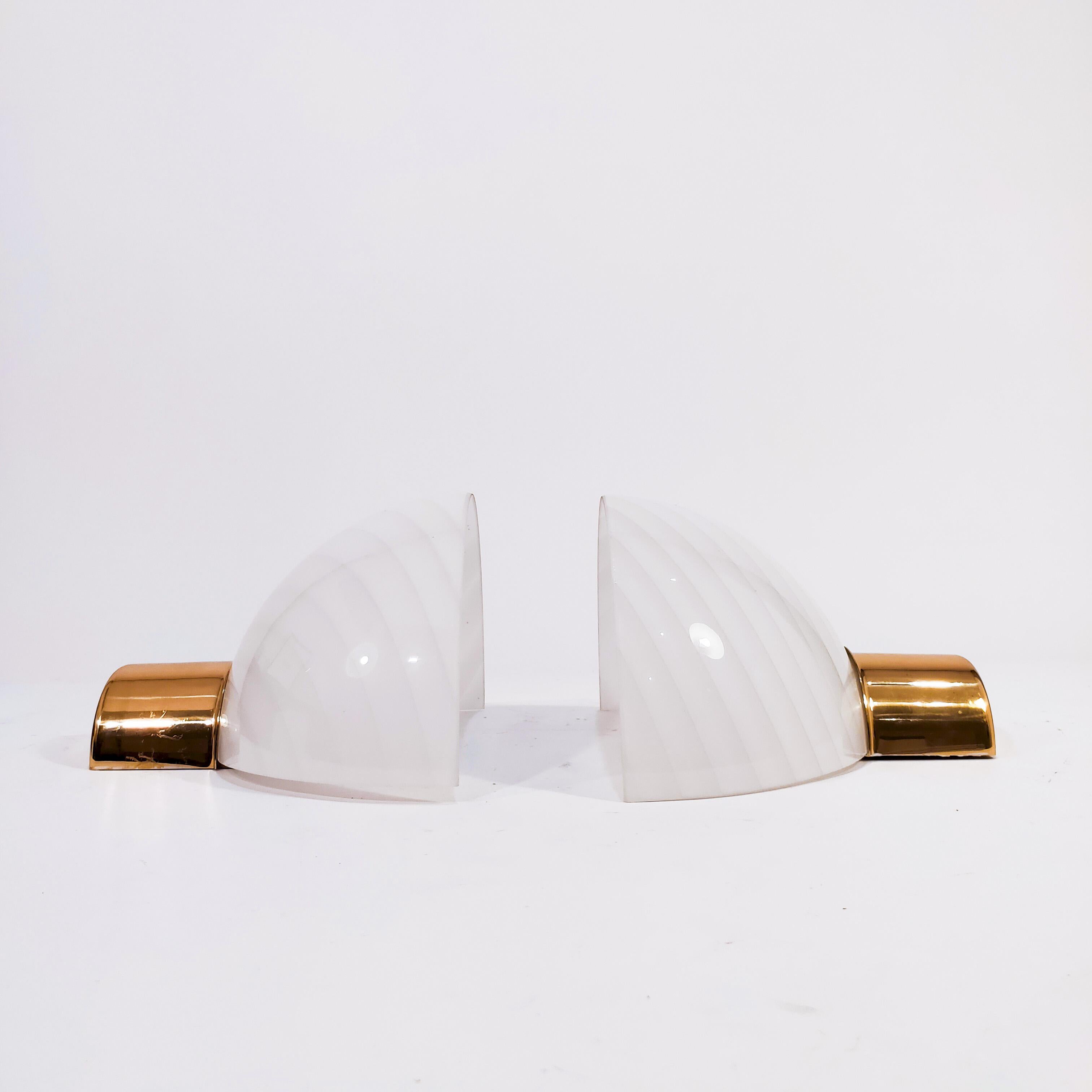Italiano F. Fabbian murano glass Post-Modern sconces, Italy, 1970s in vendita