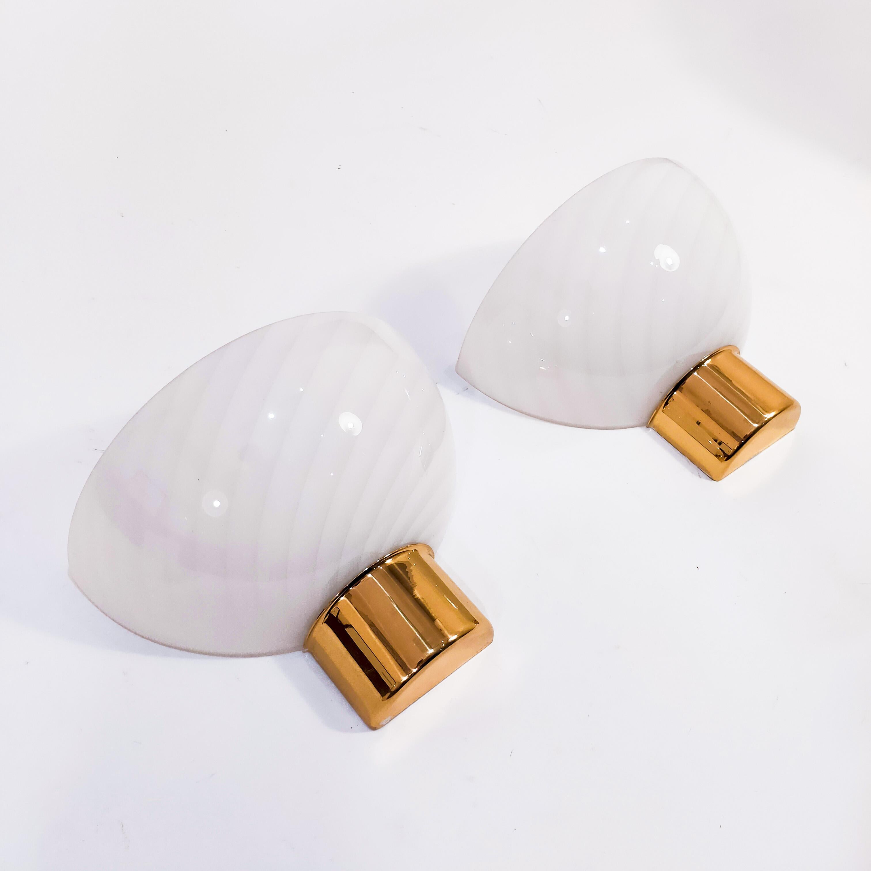 F. Fabbian murano glass Post-Modern sconces, Italy, 1970s In condizioni buone in vendita a SANT ADRIÀ DE BESÒS, ES